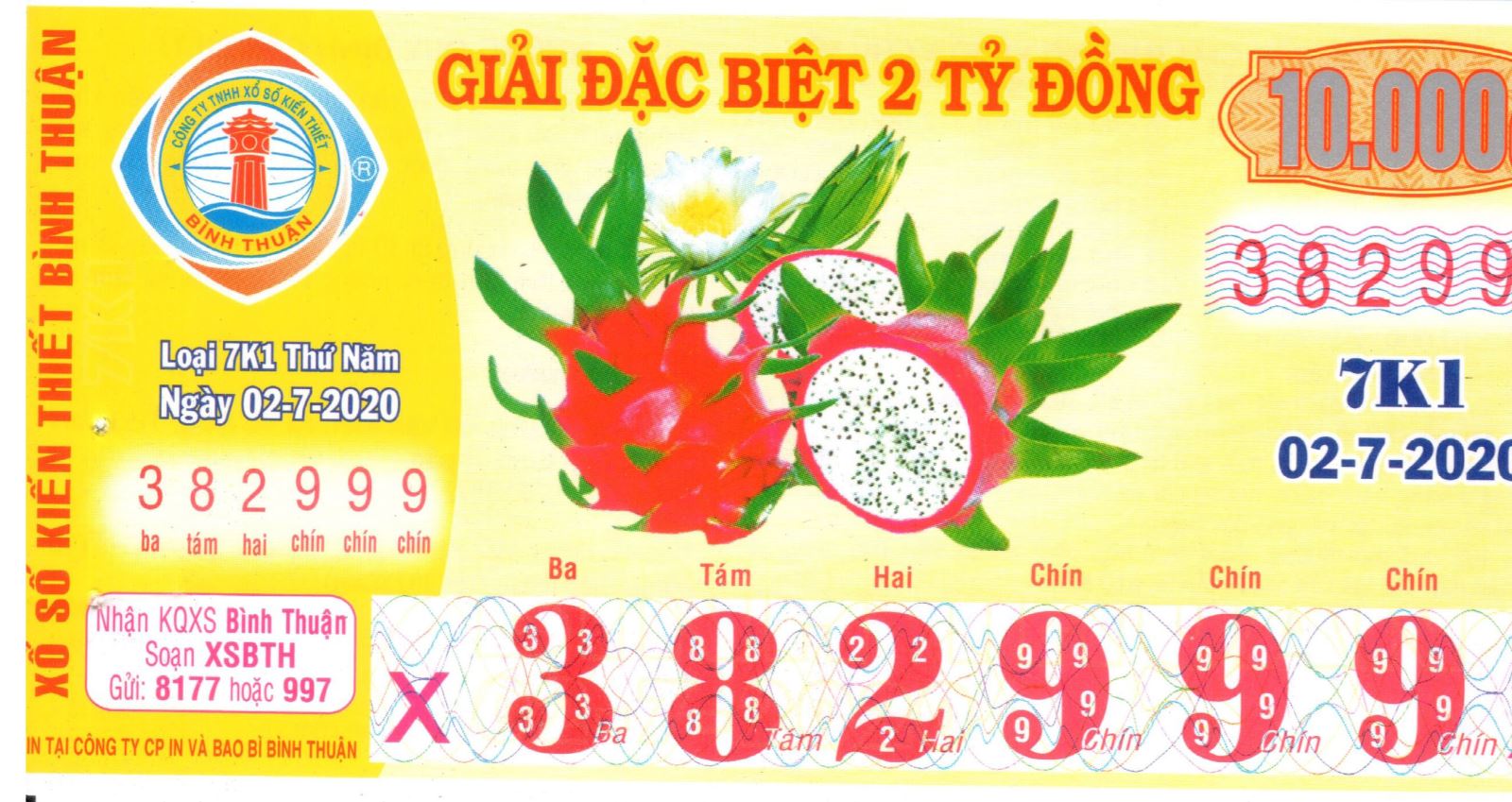 Xổ số Bình Thuận - XSBTH - Kết quả xổ số Bình Thuận hôm nay ngày 9/7 ...